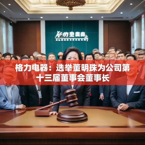 格力电器：选举董明珠为公司第十三届董事会董事长