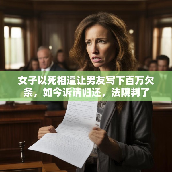 女子以死相逼让男友写下百万欠条，如今诉请归还，法院判了