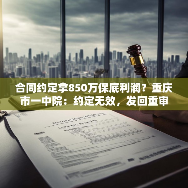 合同约定拿850万保底利润？重庆市一中院：约定无效，发回重审