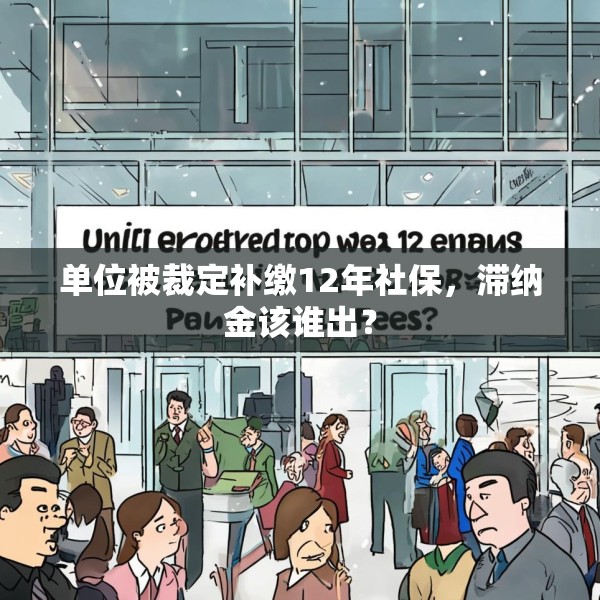 单位被裁定补缴12年社保，滞纳金该谁出？