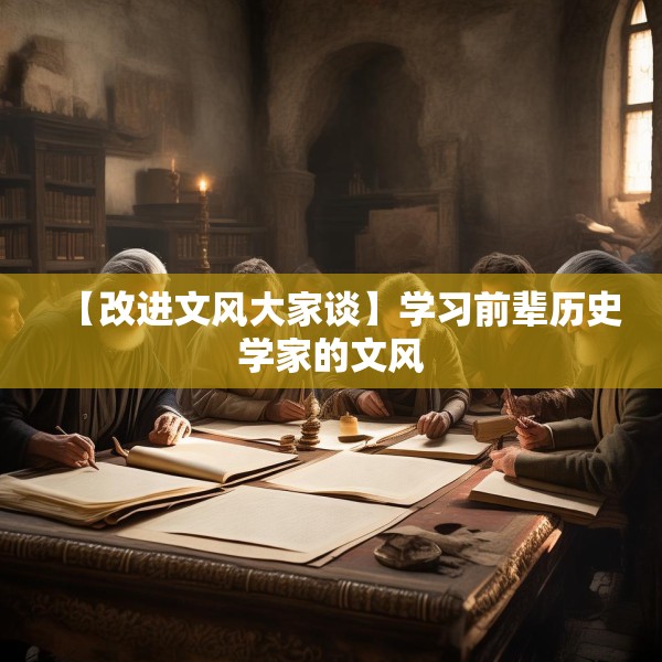 【改进文风大家谈】学习前辈历史学家的文风