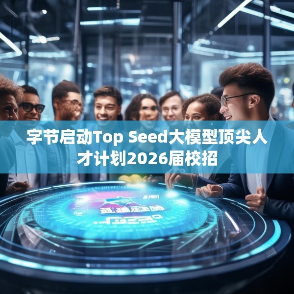 字节启动Top Seed大模型顶尖人才计划2026届校招