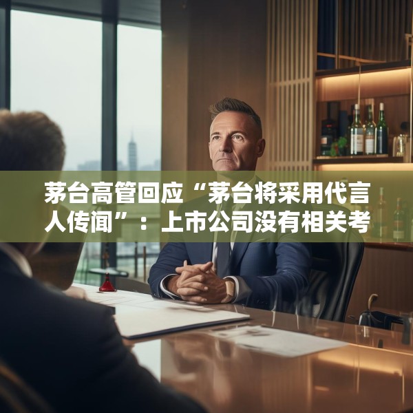 茅台高管回应“茅台将采用代言人传闻”：上市公司没有相关考虑