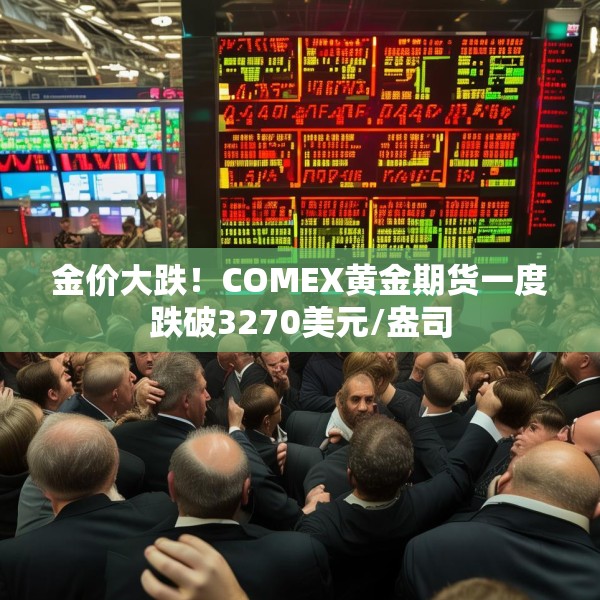 金价大跌！COMEX黄金期货一度跌破3270美元/盎司