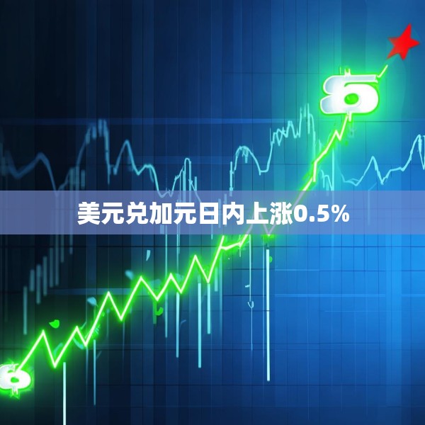 美元兑加元日内上涨0.5%