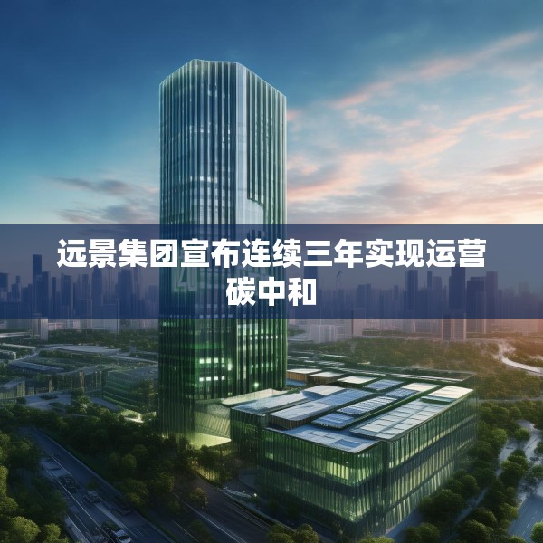 远景集团宣布连续三年实现运营碳中和
