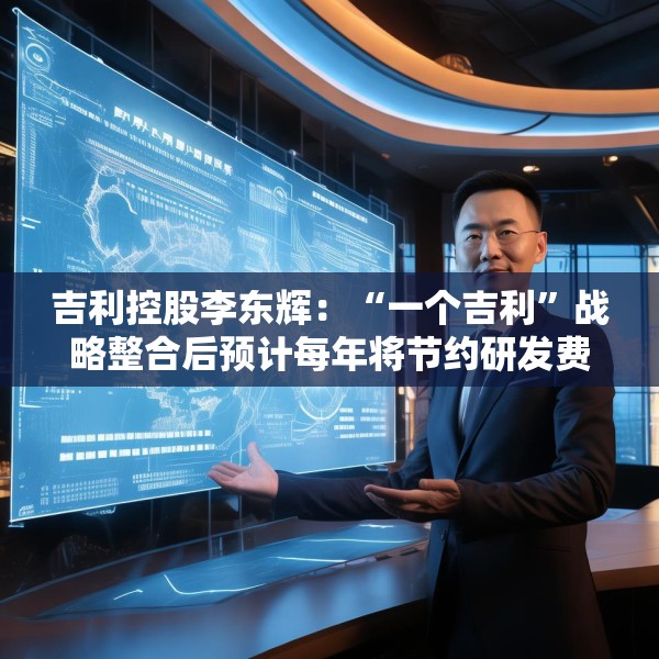 吉利控股李东辉：“一个吉利”战略整合后预计每年将节约研发费用数十亿元