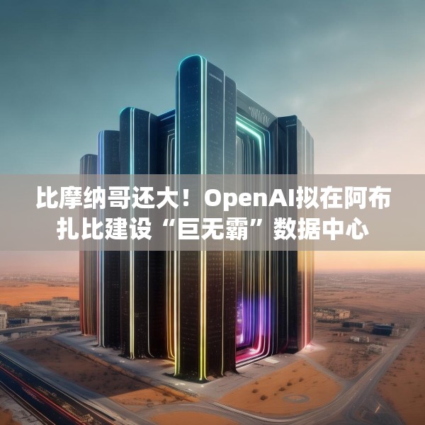 比摩纳哥还大！OpenAI拟在阿布扎比建设“巨无霸”数据中心