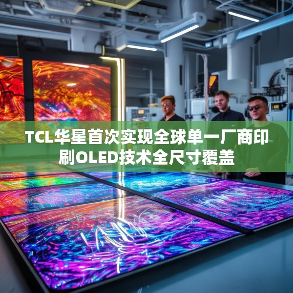 TCL华星首次实现全球单一厂商印刷OLED技术全尺寸覆盖