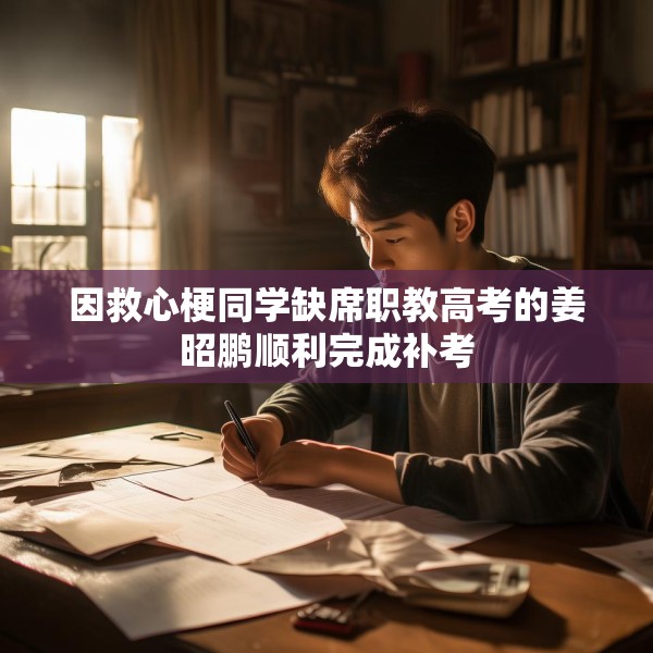 因救心梗同学缺席职教高考的姜昭鹏顺利完成补考
