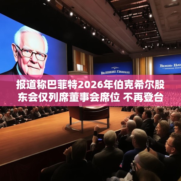 报道称巴菲特2026年伯克希尔股东会仅列席董事会席位 不再登台演讲