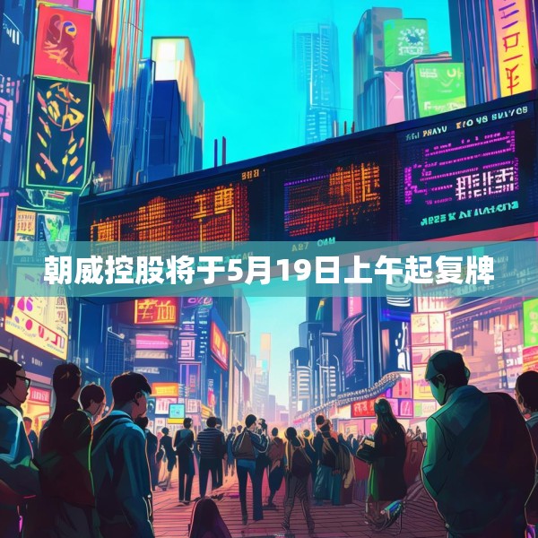 朝威控股将于5月19日上午起复牌