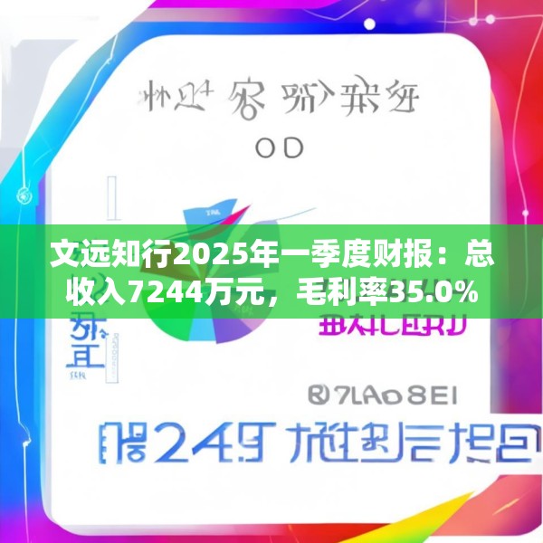 文远知行2025年一季度财报：总收入7244万元，毛利率35.0%