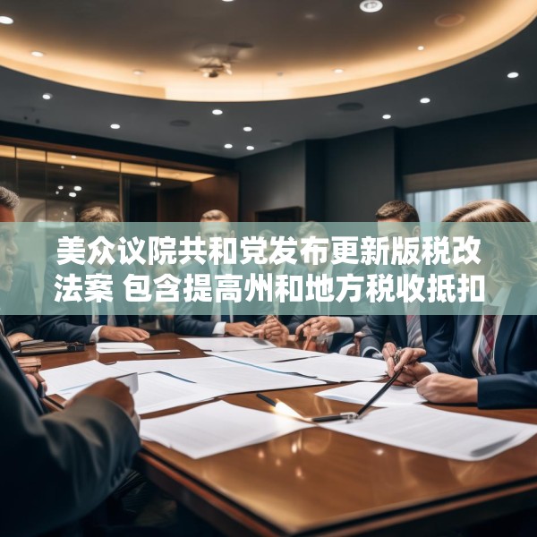美众议院共和党发布更新版税改法案 包含提高州和地方税收抵扣上限