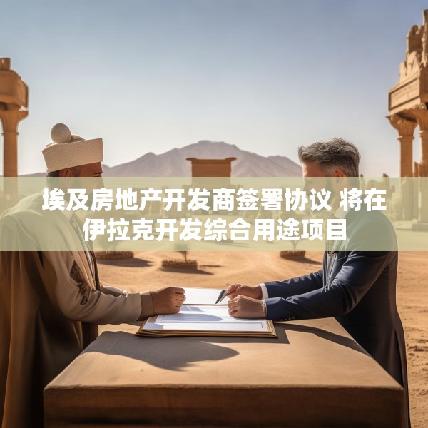 埃及房地产开发商签署协议 将在伊拉克开发综合用途项目