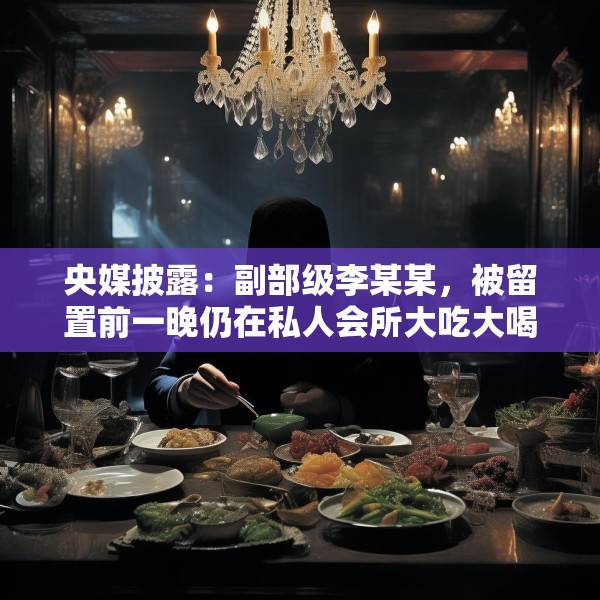 央媒披露：副部级李某某，被留置前一晚仍在私人会所大吃大喝