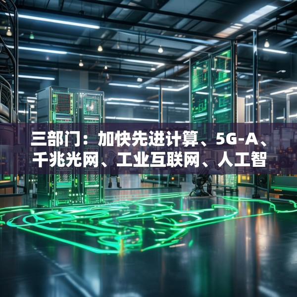 三部门：加快先进计算、5G-A、千兆光网、工业互联网、人工智能在电子信息制造业中的规模化应用