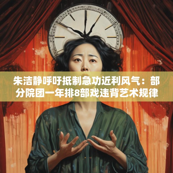 朱洁静呼吁抵制急功近利风气：部分院团一年排8部戏违背艺术规律