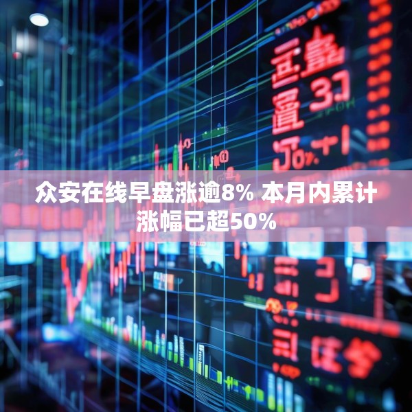 众安在线早盘涨逾8% 本月内累计涨幅已超50%