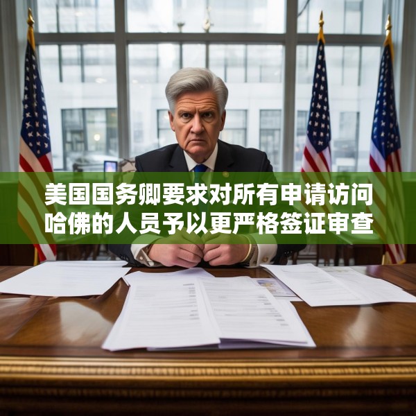 美国国务卿要求对所有申请访问哈佛的人员予以更严格签证审查