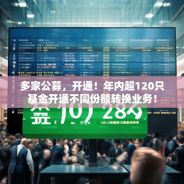 多家公募，开通！年内超120只基金开通不同份额转换业务！