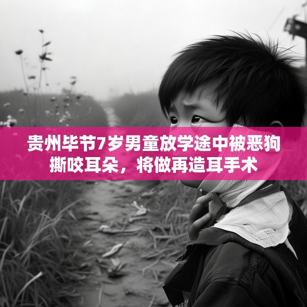 贵州毕节7岁男童放学途中被恶狗撕咬耳朵，将做再造耳手术