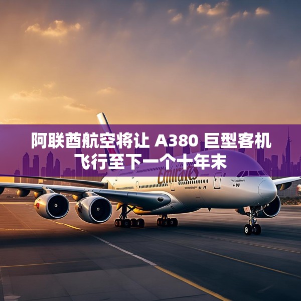阿联酋航空将让 A380 巨型客机飞行至下一个十年末