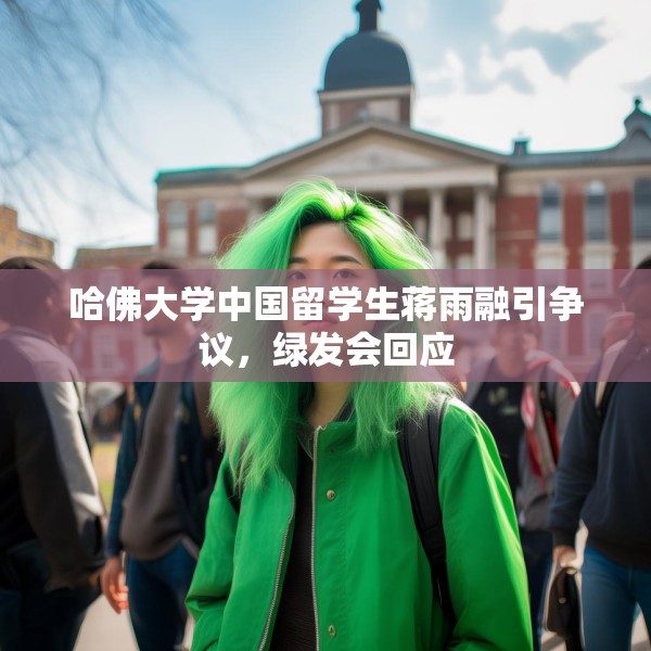 哈佛大学中国留学生蒋雨融引争议，绿发会回应