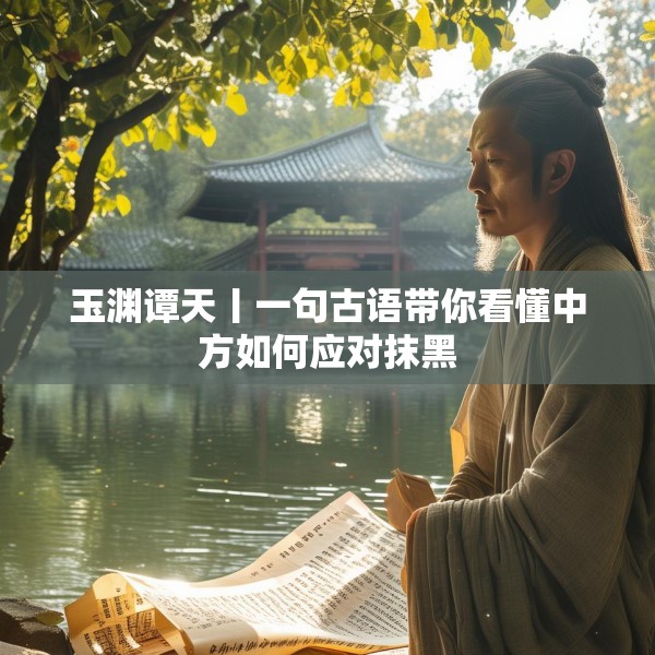 玉渊谭天丨一句古语带你看懂中方如何应对抹黑