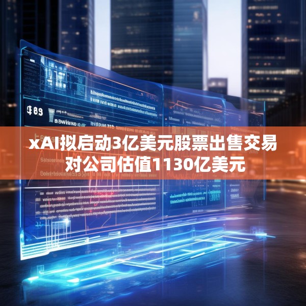 xAI拟启动3亿美元股票出售交易 对公司估值1130亿美元