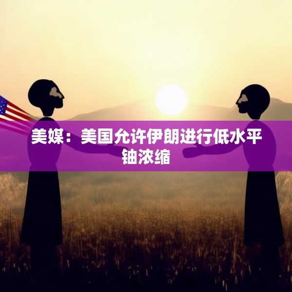 美媒：美国允许伊朗进行低水平铀浓缩