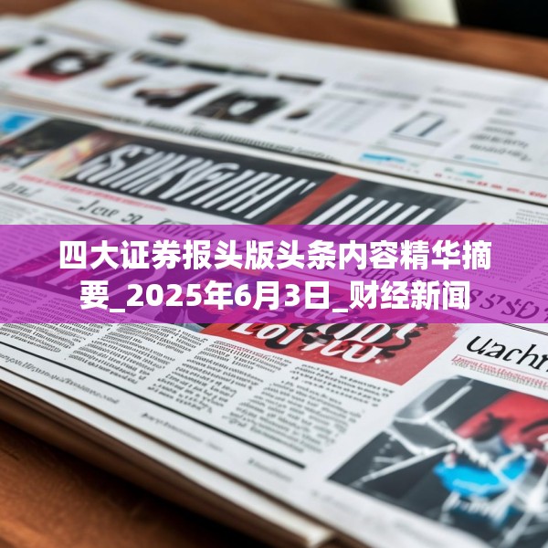 四大证券报头版头条内容精华摘要_2025年6月3日_财经新闻