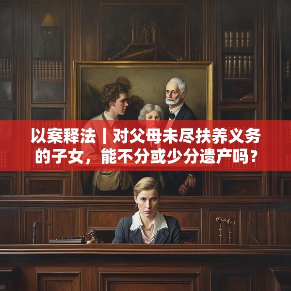 以案释法｜对父母未尽扶养义务的子女，能不分或少分遗产吗？