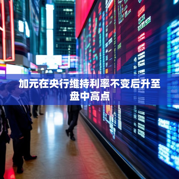 加元在央行维持利率不变后升至盘中高点