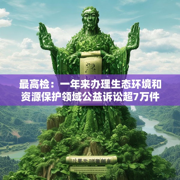 最高检：一年来办理生态环境和资源保护领域公益诉讼超7万件