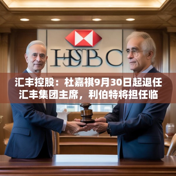 汇丰控股：杜嘉祺9月30日起退任汇丰集团主席，利伯特将担任临时主席
