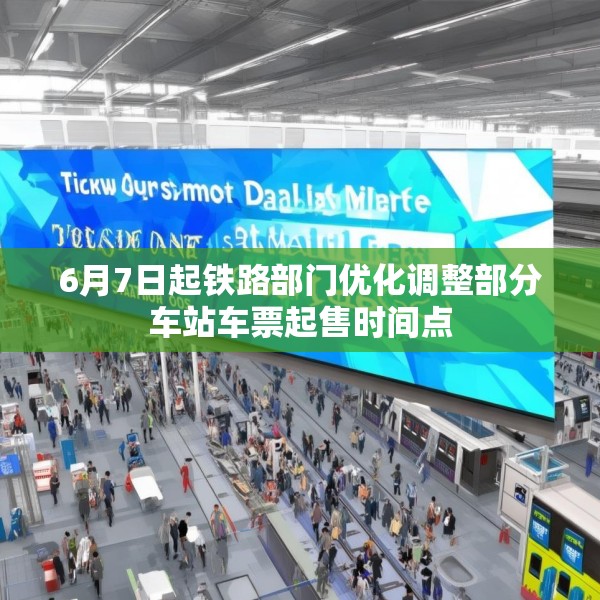 6月7日起铁路部门优化调整部分车站车票起售时间点