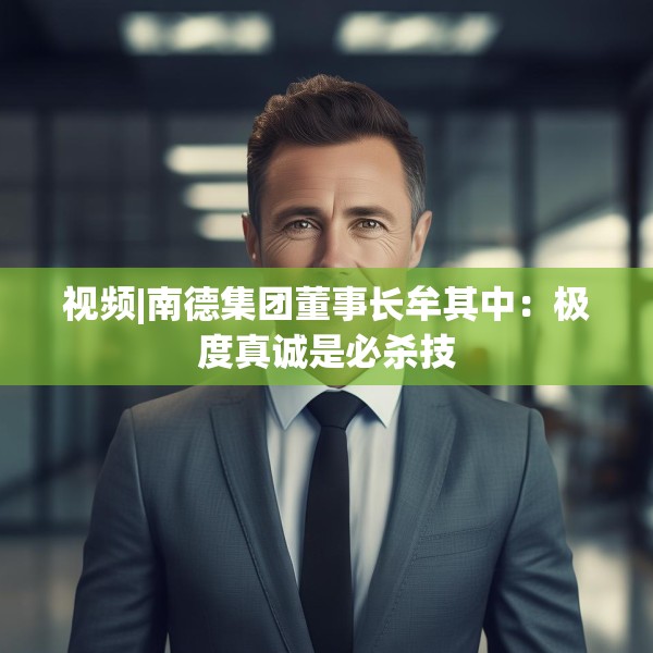 视频|南德集团董事长牟其中：极度真诚是必杀技