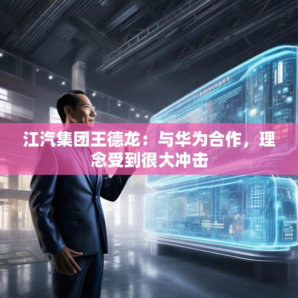 江汽集团王德龙：与华为合作，理念受到很大冲击