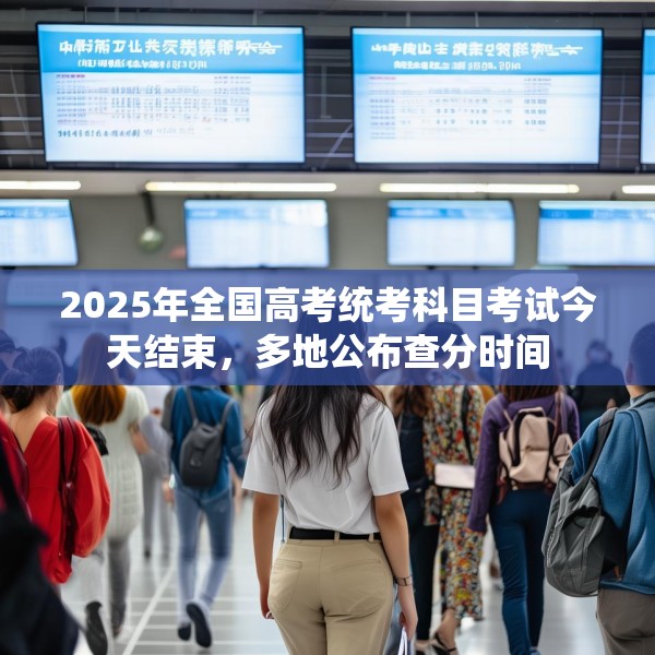 2025年全国高考统考科目考试今天结束，多地公布查分时间