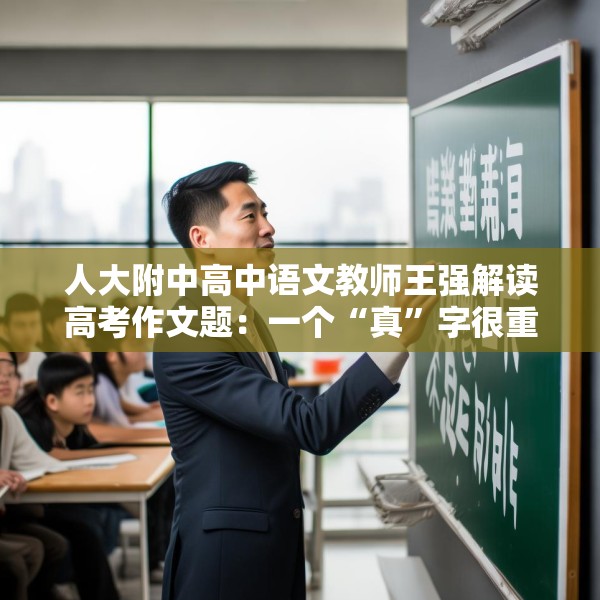 人大附中高中语文教师王强解读高考作文题：一个“真”字很重要