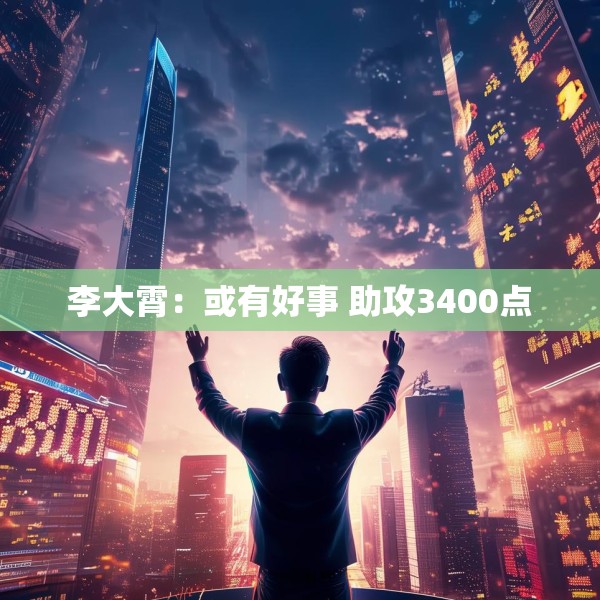李大霄：或有好事 助攻3400点