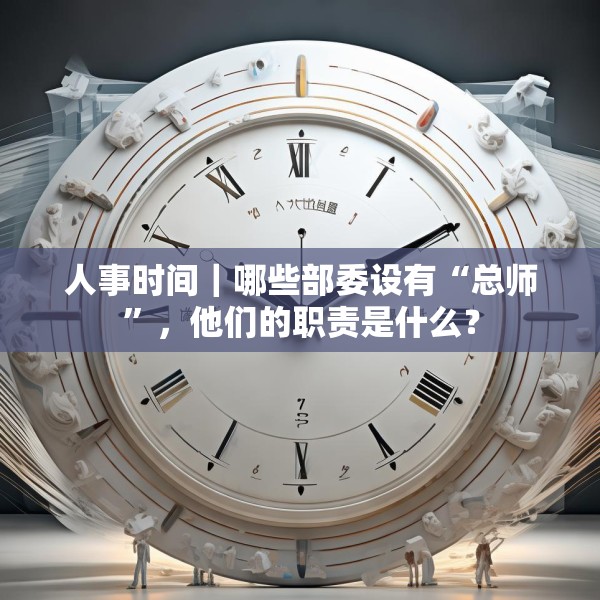 人事时间｜哪些部委设有“总师”，他们的职责是什么？