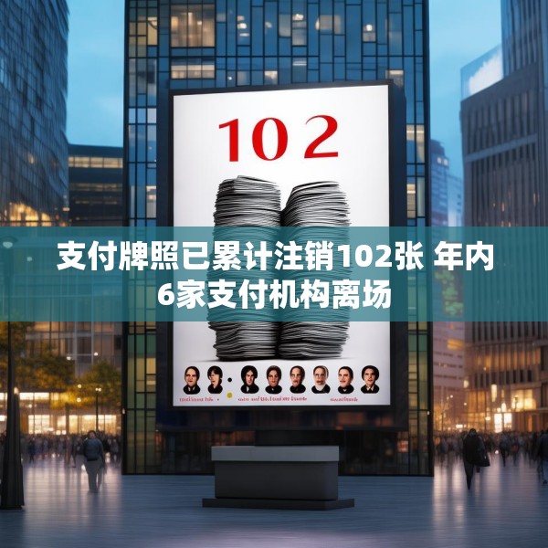支付牌照已累计注销102张 年内6家支付机构离场