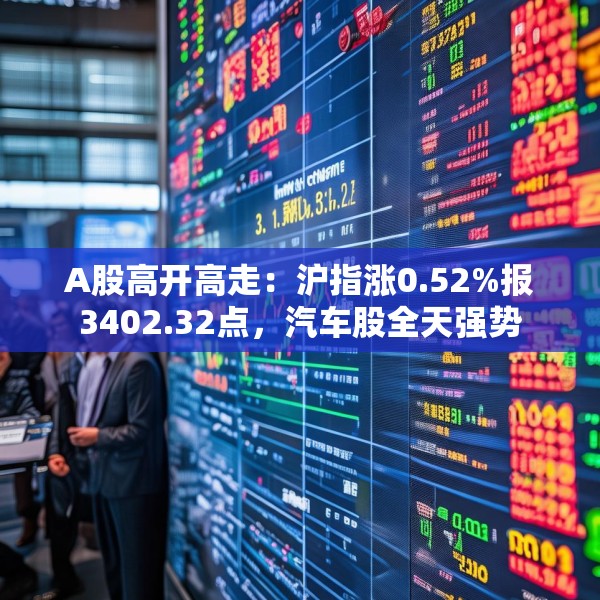 A股高开高走：沪指涨0.52%报3402.32点，汽车股全天强势
