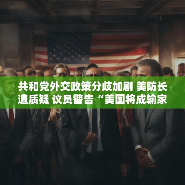 共和党外交政策分歧加剧 美防长遭质疑 议员警告“美国将成输家”