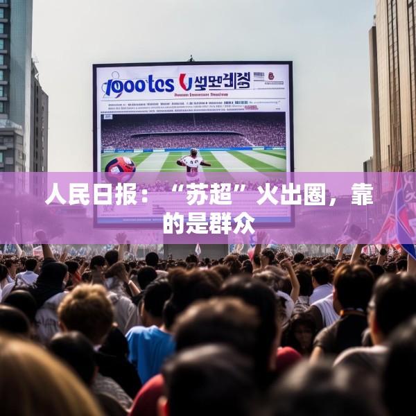 人民日报：“苏超”火出圈，靠的是群众