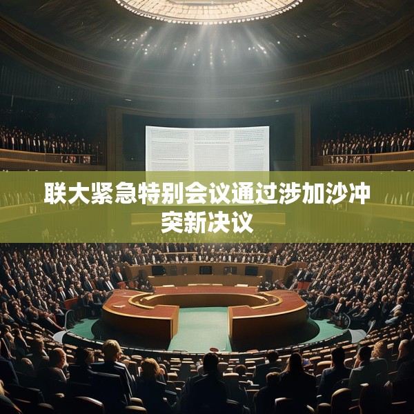 联大紧急特别会议通过涉加沙冲突新决议