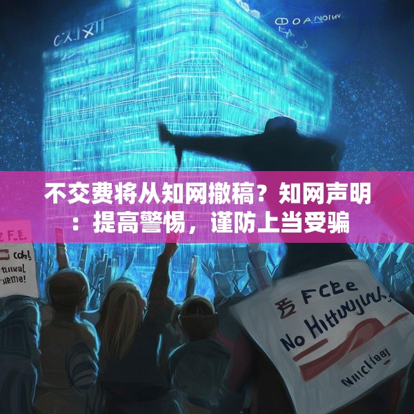 不交费将从知网撤稿？知网声明：提高警惕，谨防上当受骗