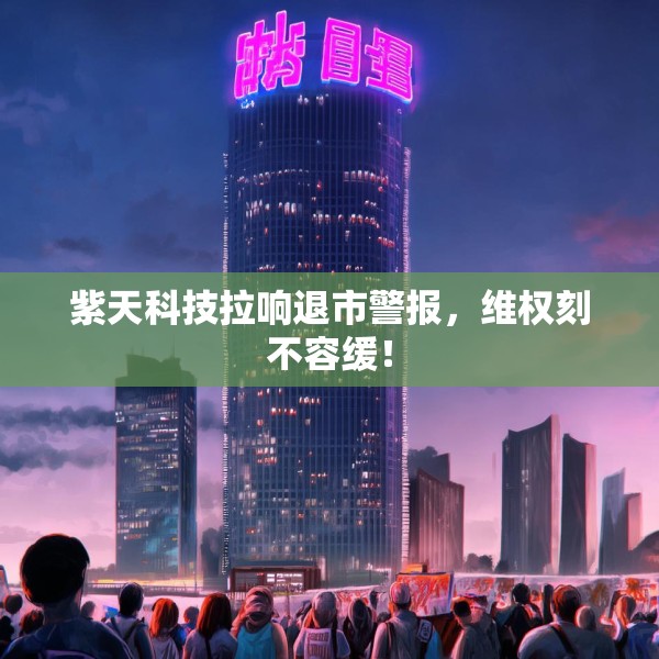 紫天科技拉响退市警报，维权刻不容缓！